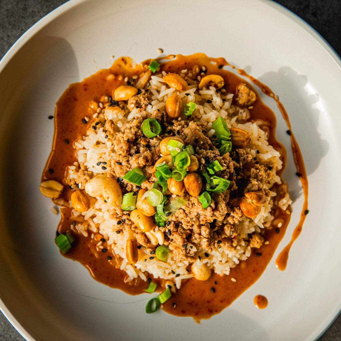 Mini Ginger Peanut Pork Bowl
