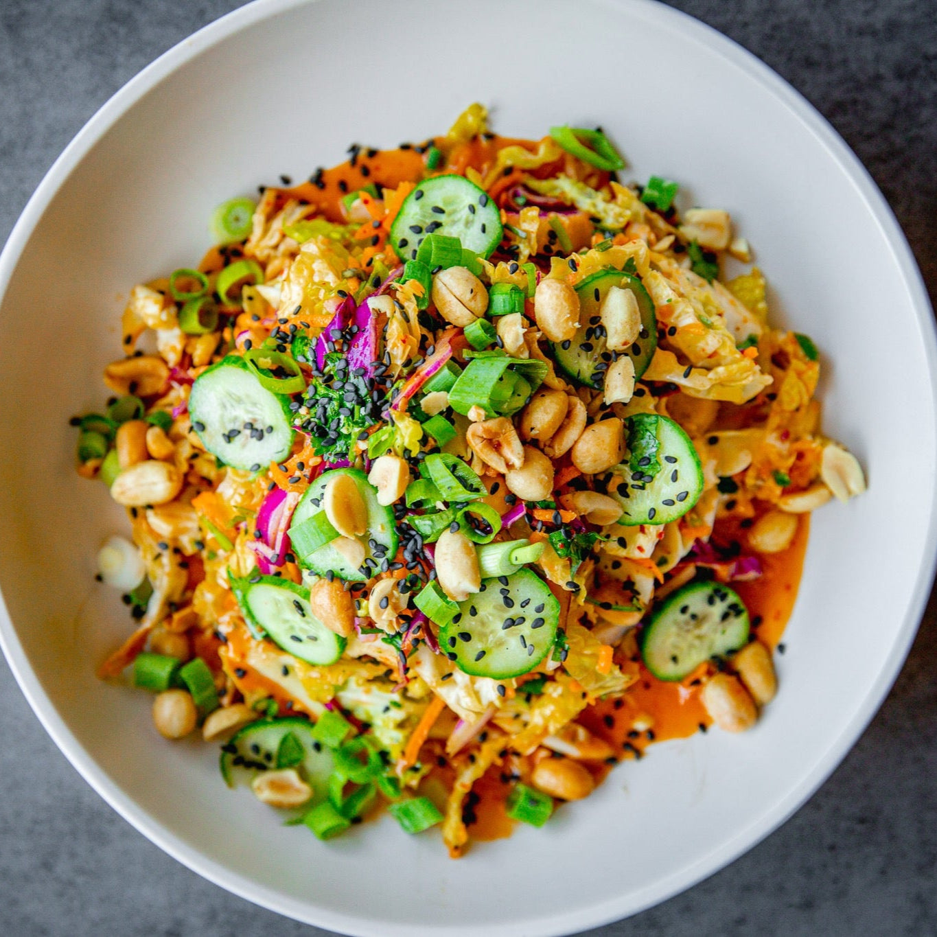 Ginger Peanut Cabbage Salad