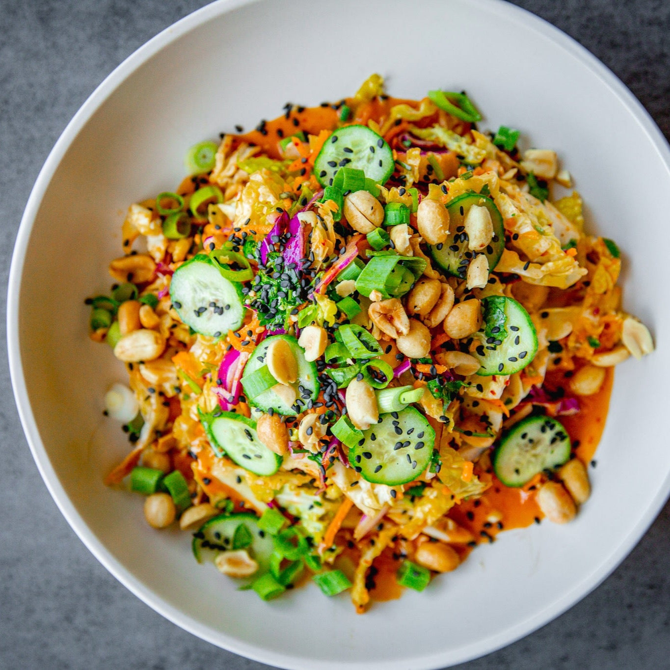 Ginger Peanut Cabbage Salad