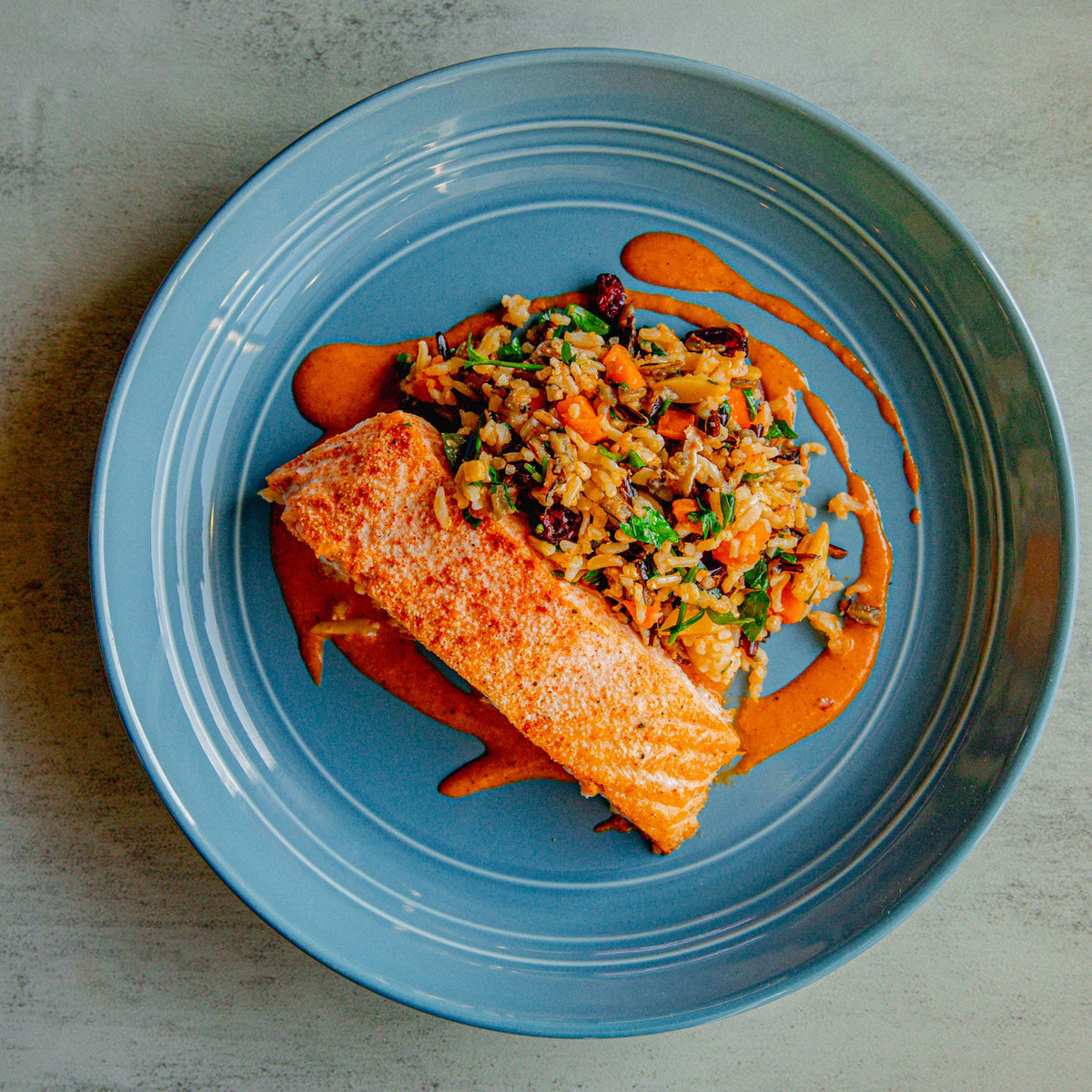 Salmon & Fall Wild Rice Salad