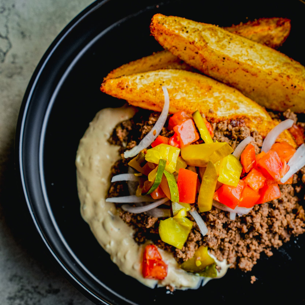 Beef Burger Bowl